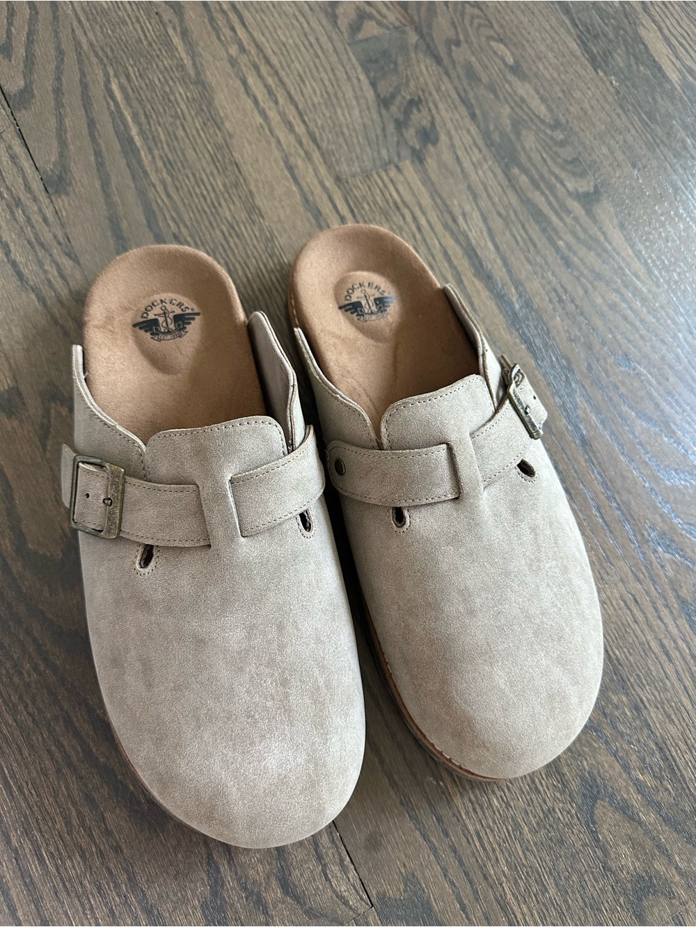 Dockers Men’s Tan Suede Slip-On Clog Mule Sz 12
